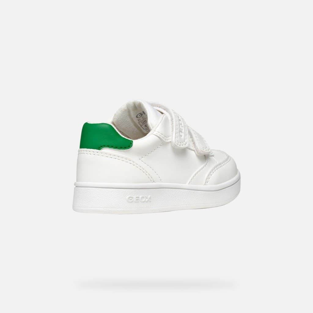 Scarpe Bambino colore bianco verde 22 - 27 Geox in Sneaker casual UP Calzature Balduina - Roma, commercioVirtuoso.it