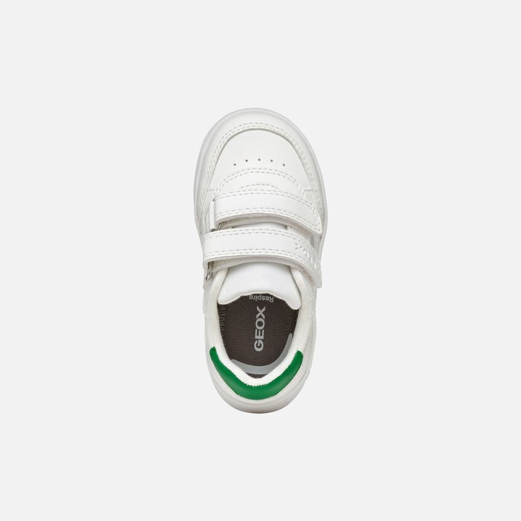 Scarpe Bambino colore bianco verde 22 - 27 Geox in Sneaker casual UP Calzature Balduina - Roma, commercioVirtuoso.it