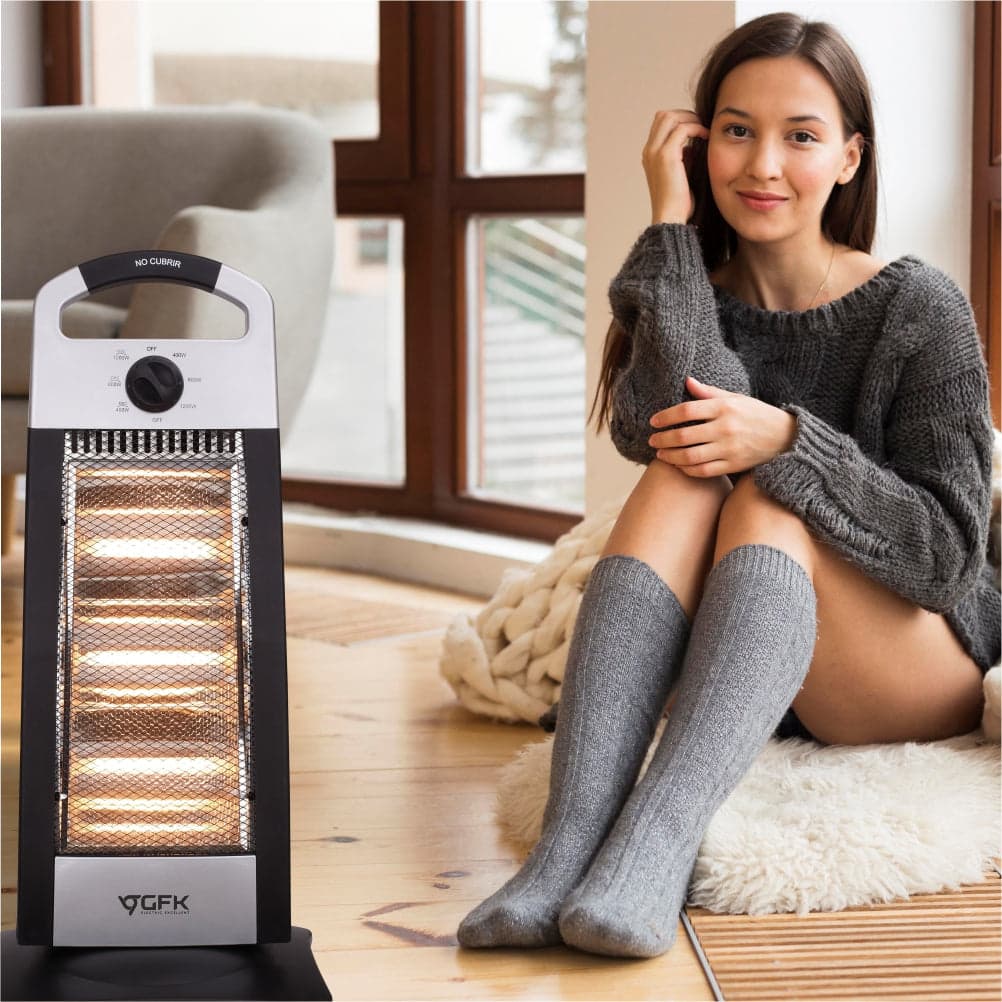 Stufa Alogena 3 Elementi Gfk Basso Consumo Oscillante 1200Watt H63 cm in Stufe elettriche Danyx - Casoria, commercioVirtuoso.it