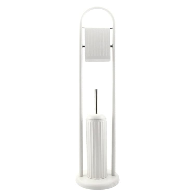 Piantana Porta Rotolo e Scopino Bagno Metallo Smaltato Verniciato Bianco in Scopini e porta scopini Danyx - Casoria, commercioVirtuoso.it