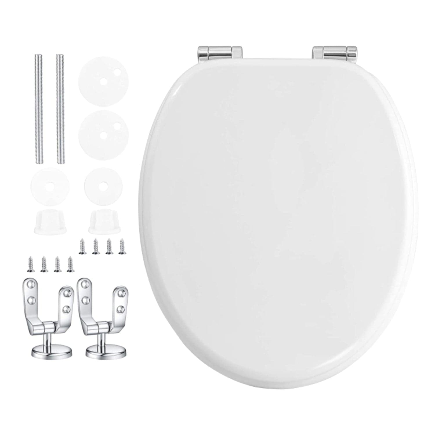 Copri Water Tavoletta WC Universale Legno Mdf Cerniere Cromate Antiruggine in Sedili WC Danyx - Casoria, commercioVirtuoso.it