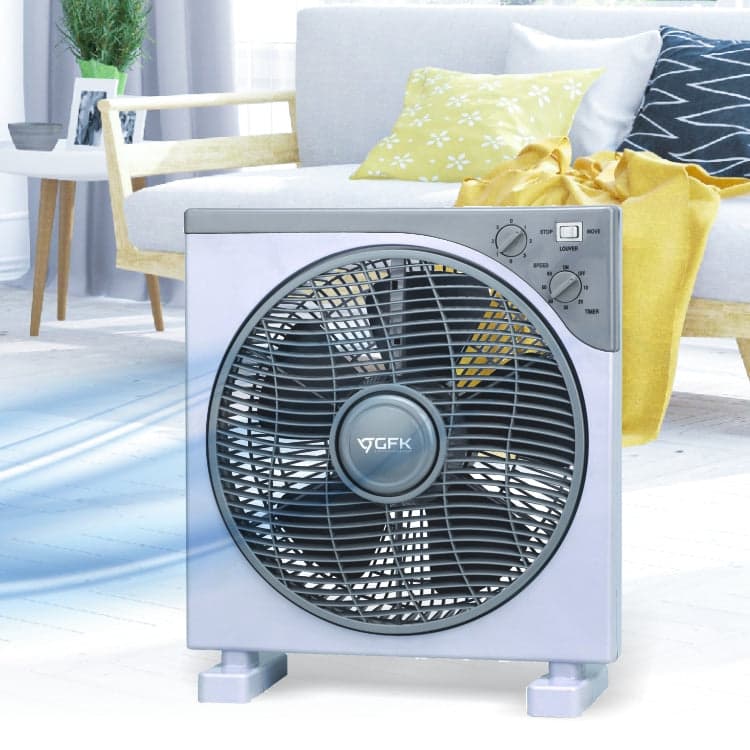 Ventilatore Box-Fan H 41 cm 35 Watt 3 Velocità Griglia Rotante in Ventilatori da tavolo Danyx - Casoria, commercioVirtuoso.it