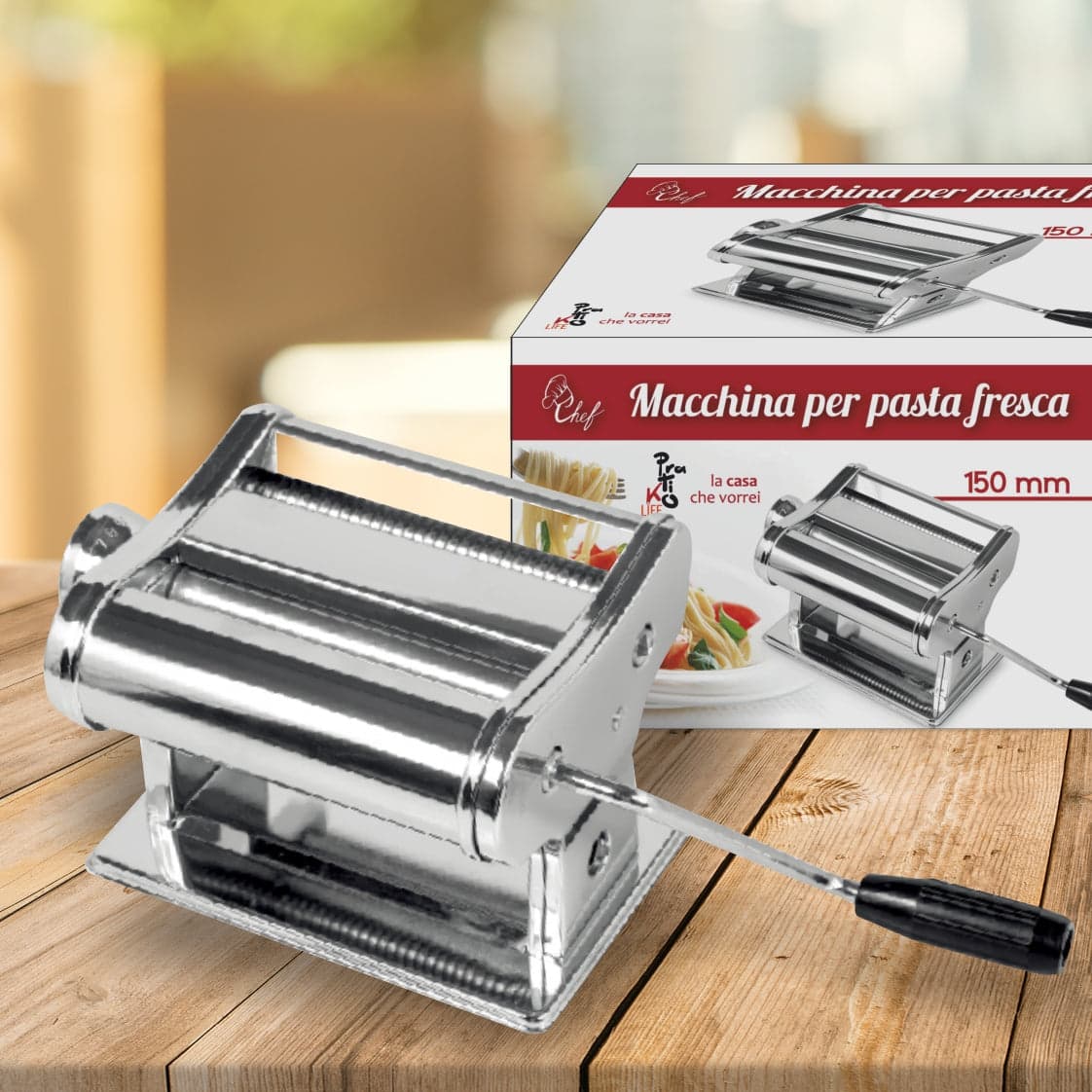Macchina per la Pasta Fresca, Acciaio, 150 mm Pasta Fatta in Casa a Mano in Macchine per pasta a mano Danyx - Casoria, commercioVirtuoso.it