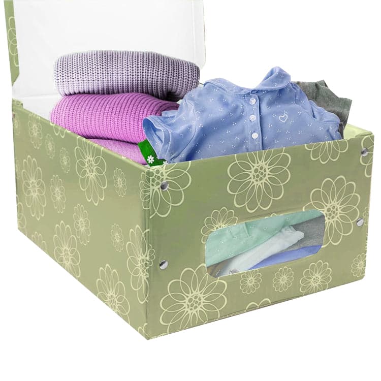 Scatole Box KIT 4pz Sistemazione Armadio in PVC Pieghevole 50x40 h.25cm Col.Ass in Contenitori sottoletto Danyx - Casoria, commercioVirtuoso.it