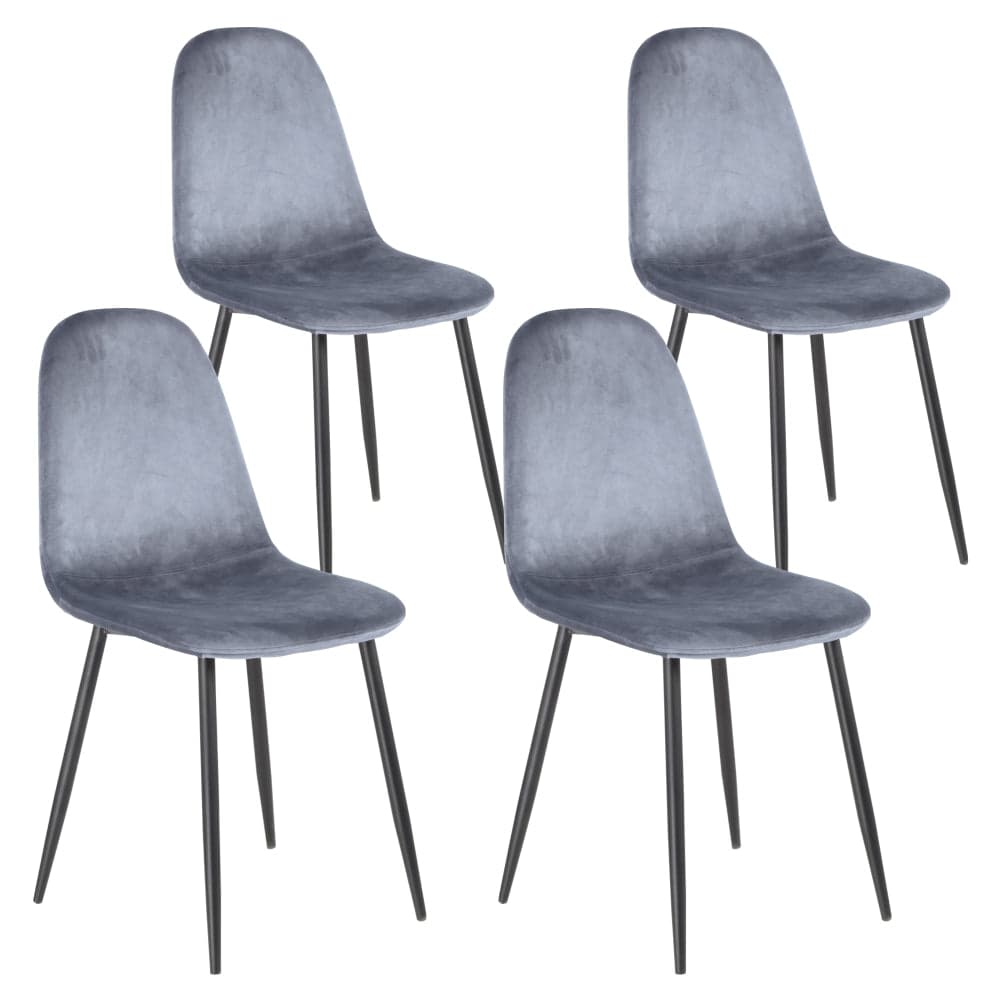 Sedia Poltroncina in Velluto Set 4pz,Sedie per Sala da Pranzo Ristorante Grigio Polvere in Sedie Danyx - Casoria, commercioVirtuoso.it