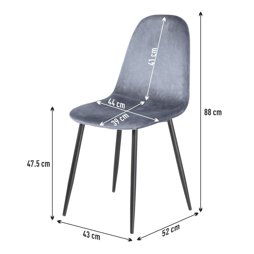 Sedia Poltroncina in Velluto Set 4pz,Sedie per Sala da Pranzo Ristorante Grigio Polvere in Sedie Danyx - Casoria, commercioVirtuoso.it
