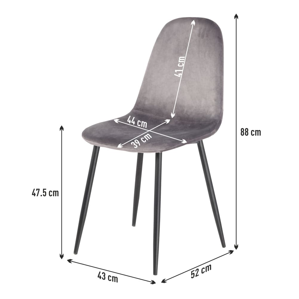Sedia Poltroncina in Velluto Set 4pz Sedie per Sala da Pranzo Ristorante Grigio in Sedie Danyx - Casoria, commercioVirtuoso.it