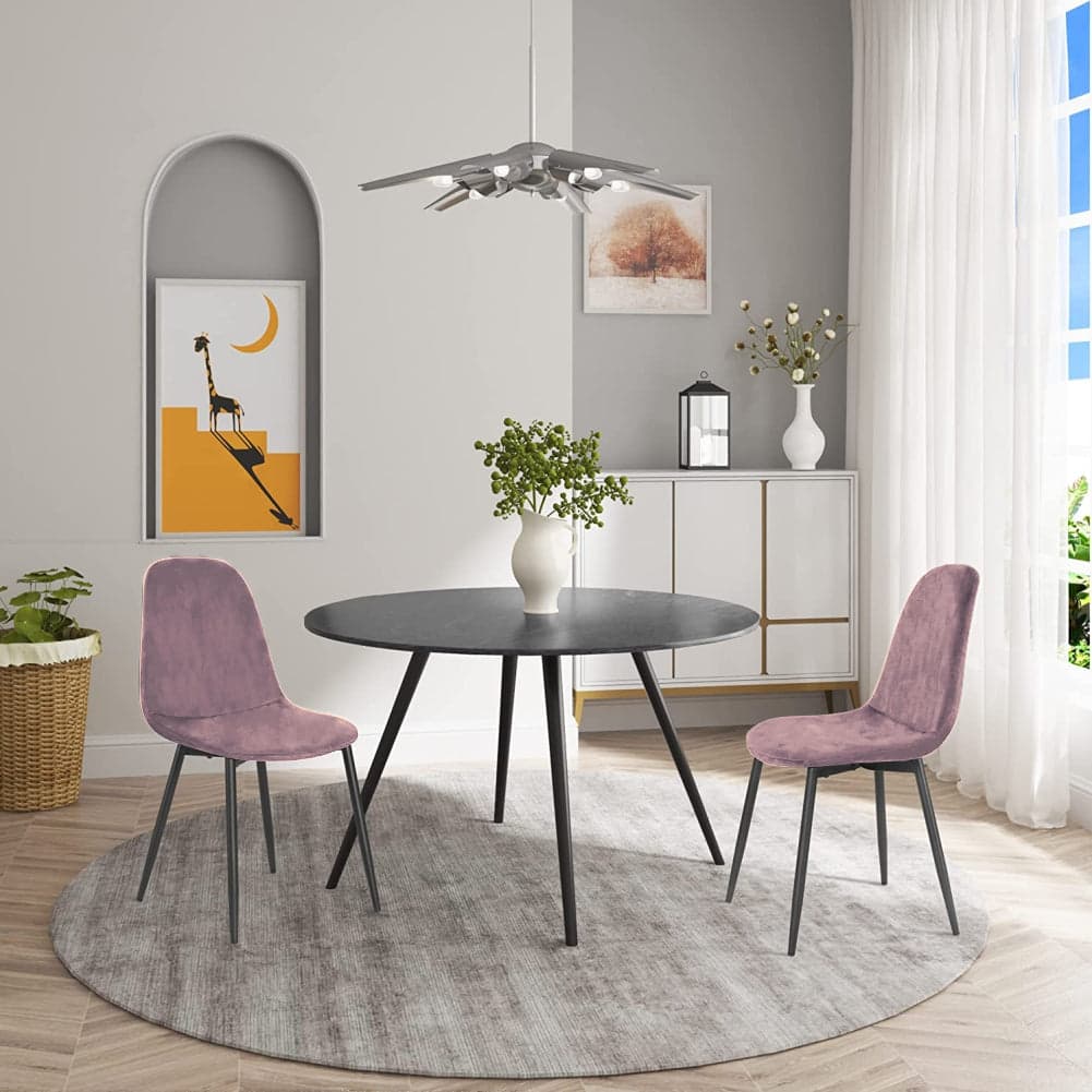 Sedia Poltroncina in Velluto Set 4pz Sedie per Sala da Pranzo Ristorante Rosa Antico in Sedie Danyx - Casoria, commercioVirtuoso.it
