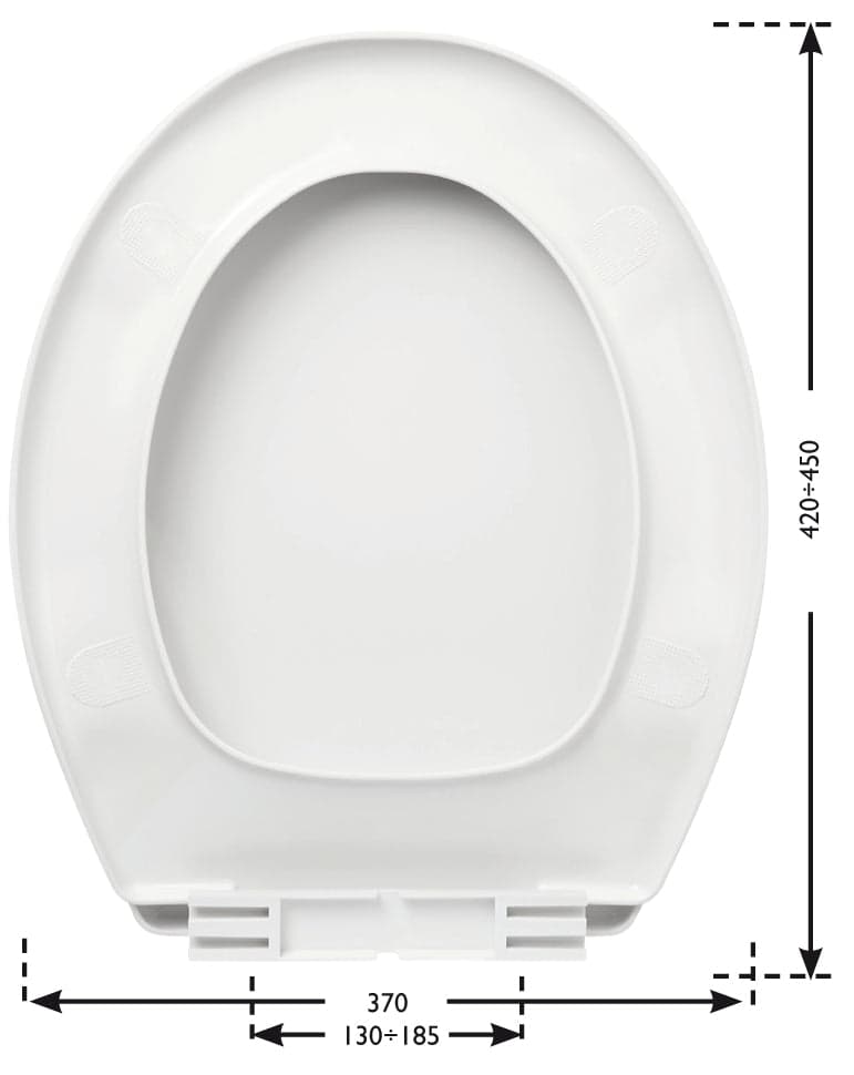 Sedile WC in Polipropilene Made in Italy Copriwater Anatomico in Termoplastica in Sedili WC Danyx - Casoria, commercioVirtuoso.it