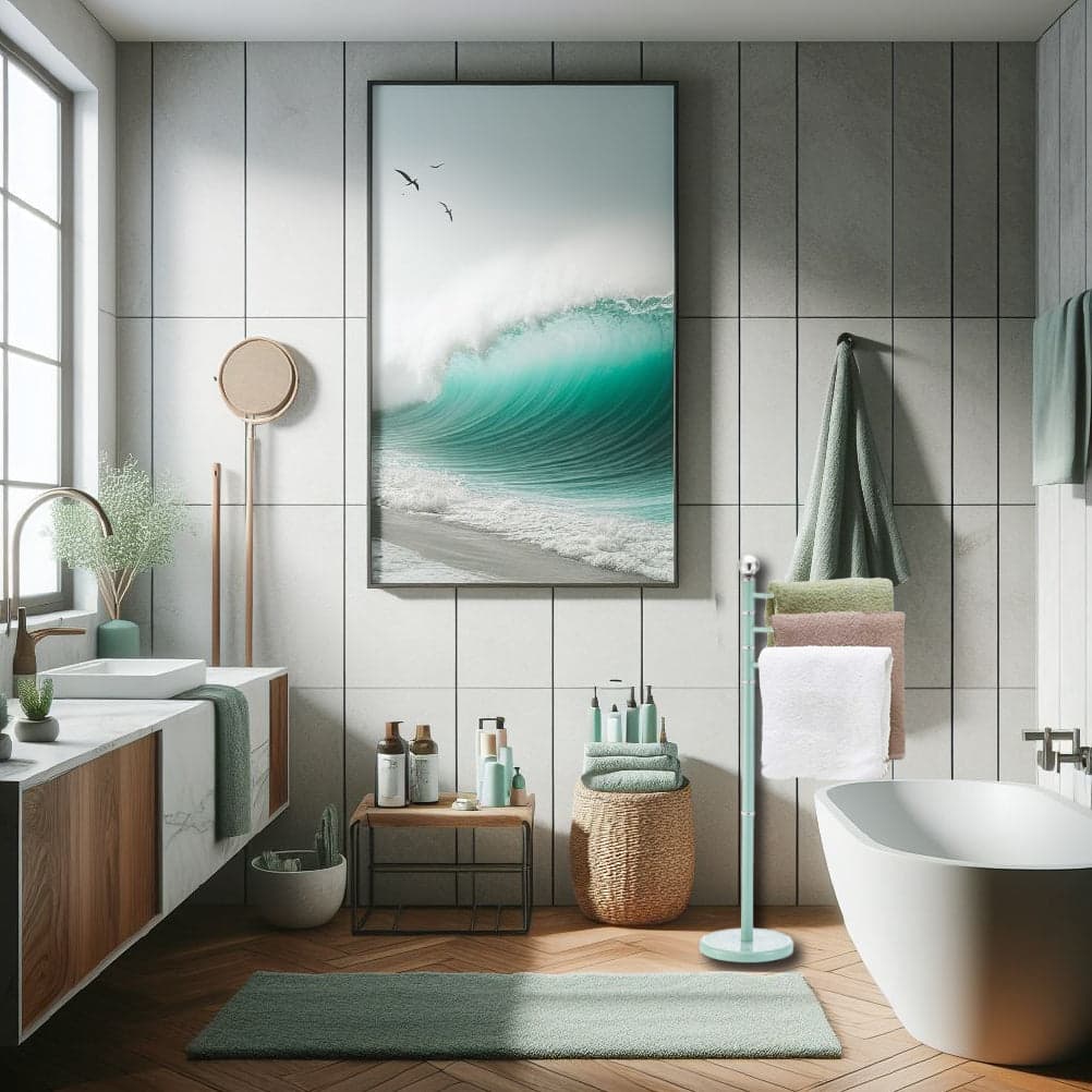 Piantana Bagno Porta Asciugamani Acciaio Smaltato Base Decorata 3Braccia Verde in Portasciugamani da terra Danyx - Casoria, commercioVirtuoso.it