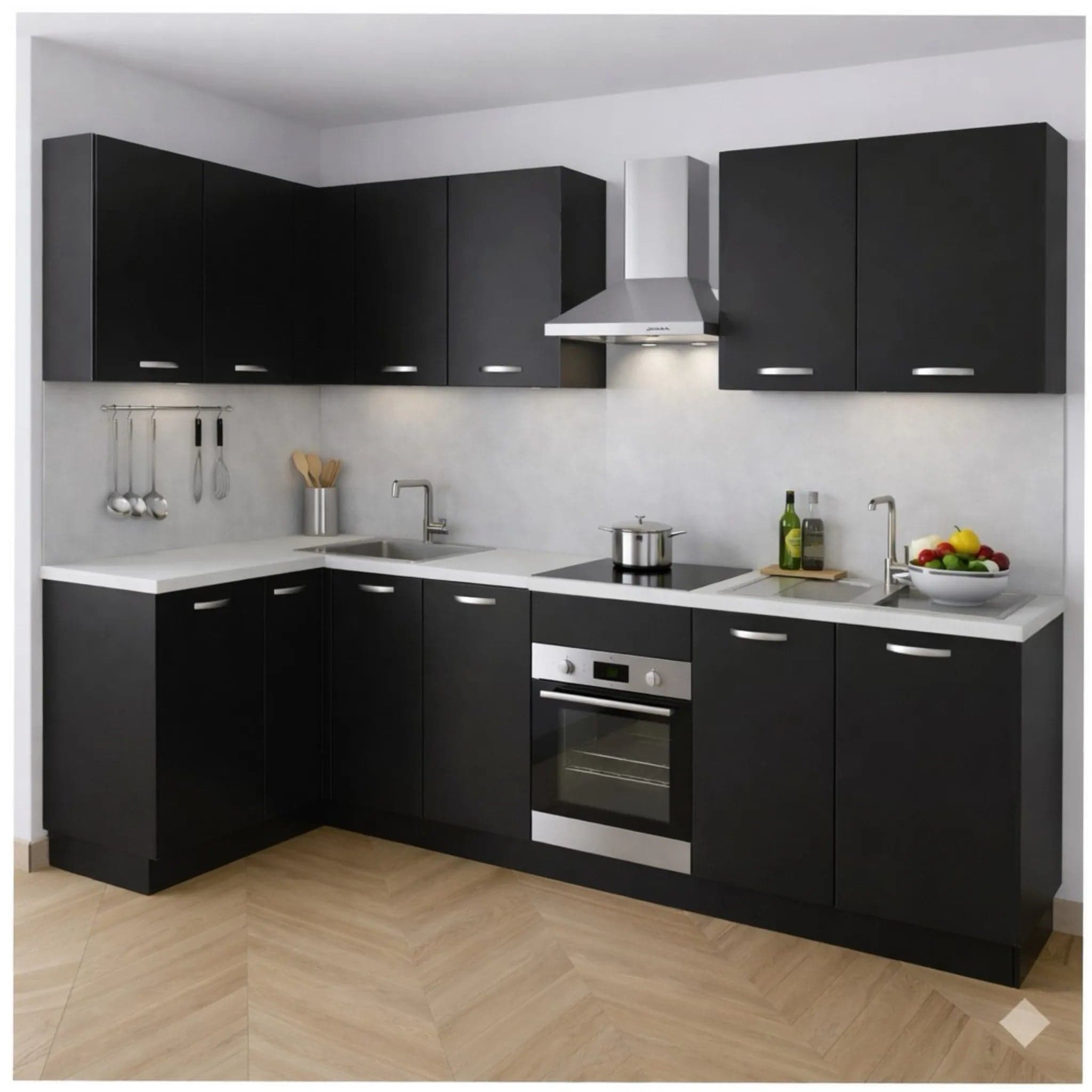 Mobile Base per Cucina senza Ante di Colore Nero in prodotto Calandrelli - Napoli, commercioVirtuoso.it