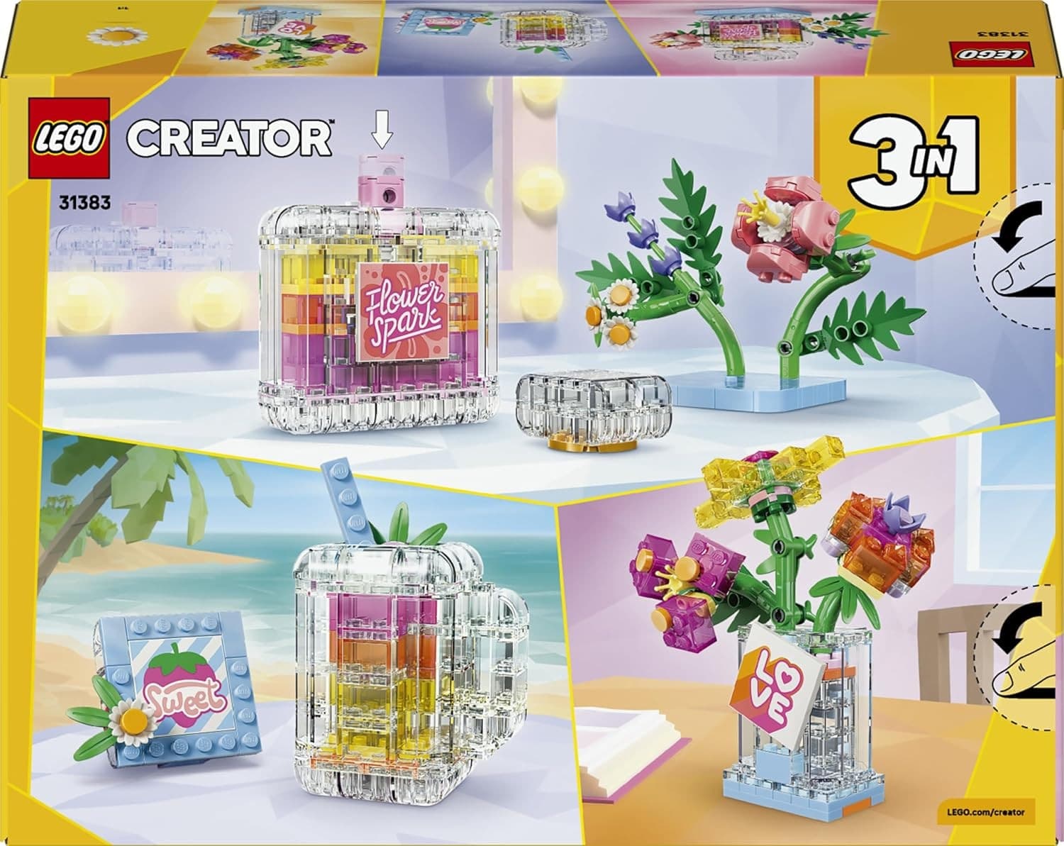 Lego Creator - Boccetta di Profumo con Decorazione Floreale 3 in 1 - 31383 in prodotto Centro Bimbo - Siderno, commercioVirtuoso.it