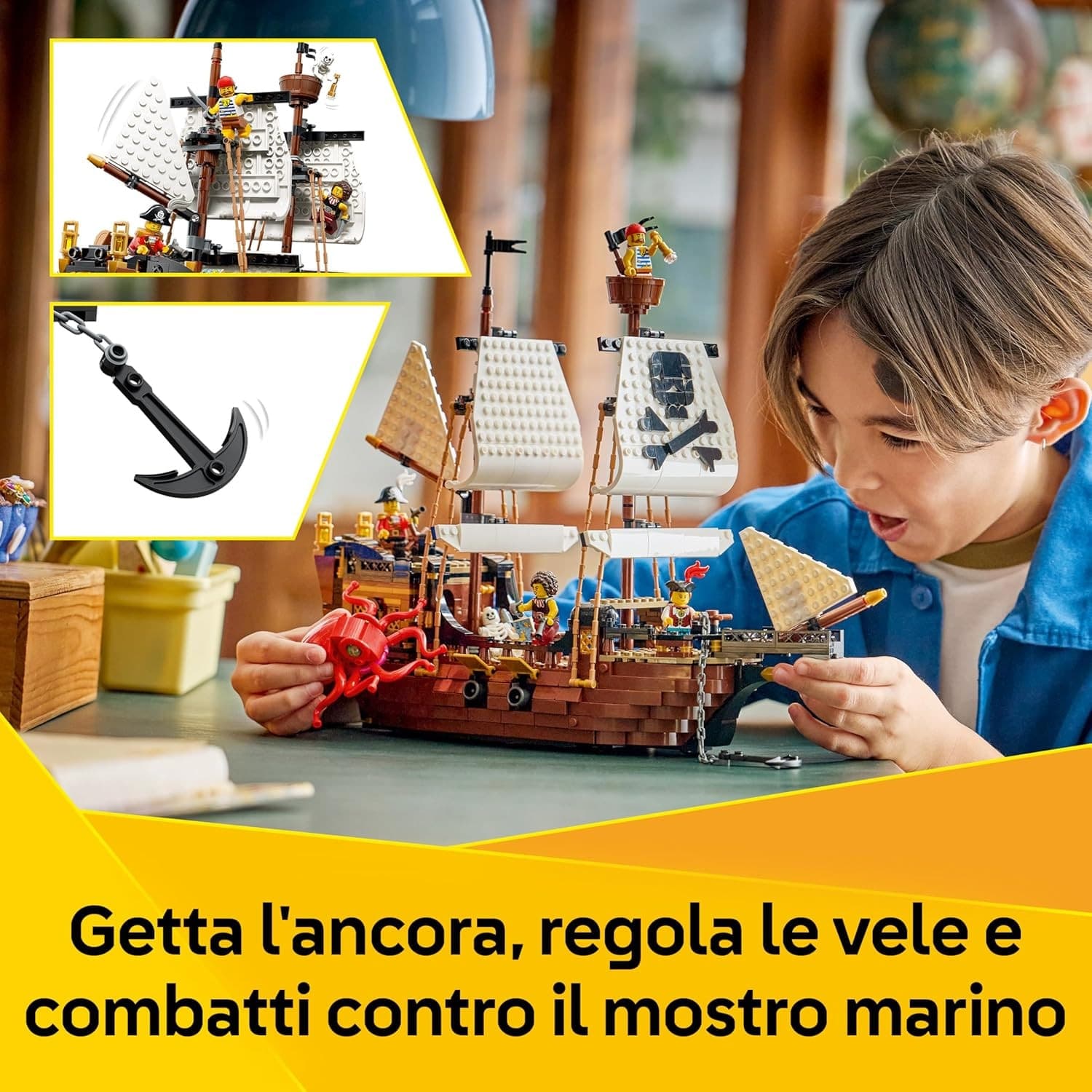Lego Creator - Iconica Nave da Pirata 3 in 1 - 31387 in prodotto Centro Bimbo - Siderno, commercioVirtuoso.it