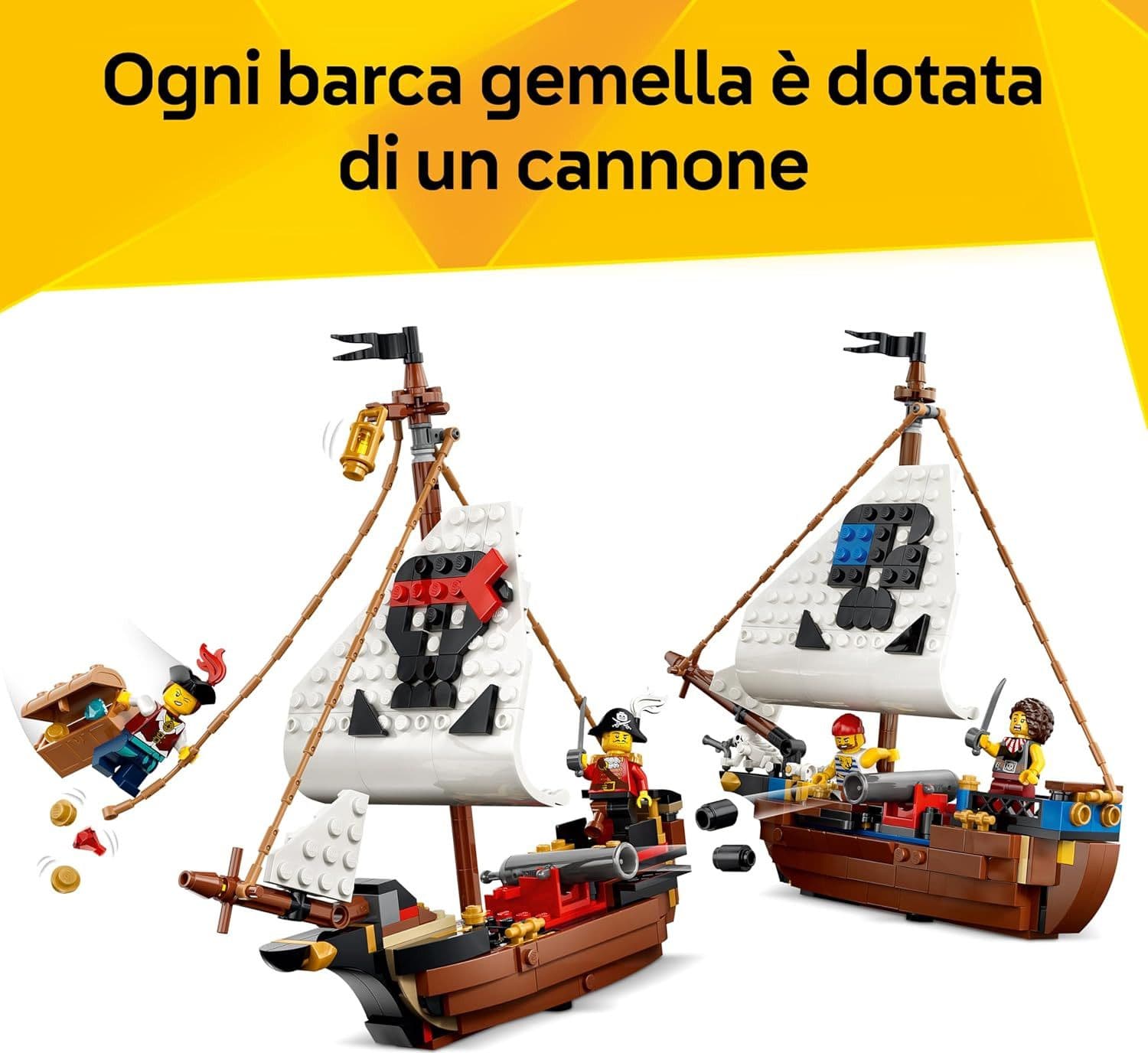 Lego Creator - Iconica Nave da Pirata 3 in 1 - 31387 in prodotto Centro Bimbo - Siderno, commercioVirtuoso.it