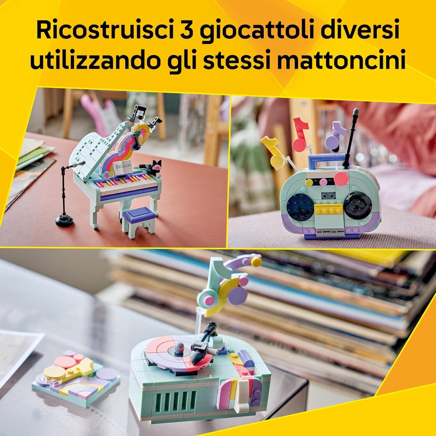 Lego Creator - Pianoforte Decorativo con Gatto 3 in 1 - 31392 in prodotto Centro Bimbo - Siderno, commercioVirtuoso.it