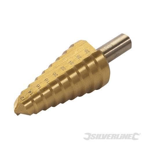 Fresa a gradino rivestita in titanio HSS per la perforazione varie misure silverline Silverline