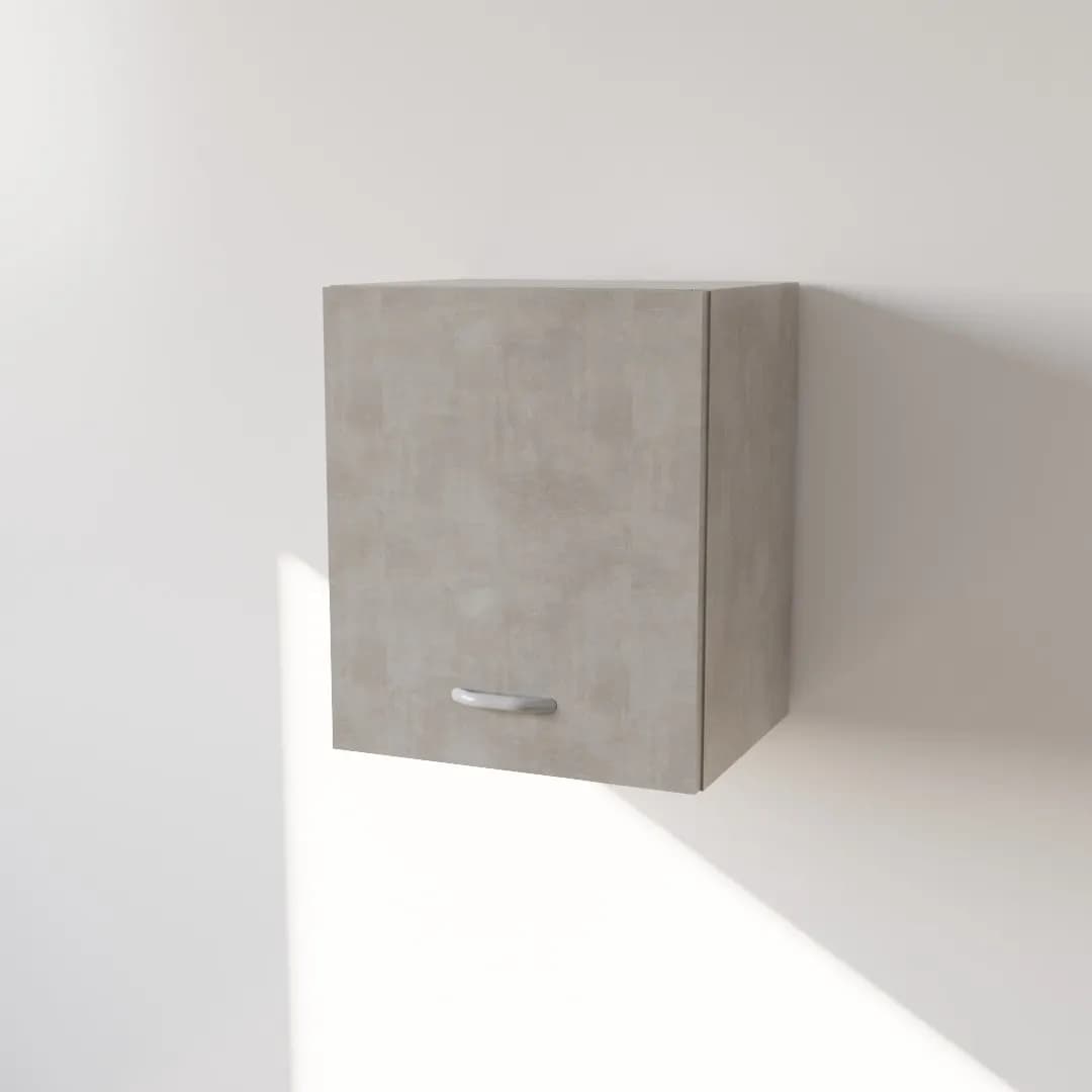 Pensile in Legno Nobilitato di Colore Cemento con un Anta altezza 48 cm in prodotto Calandrelli - Napoli, commercioVirtuoso.it
