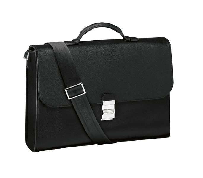 MontBlanc -  Borsa con tracolla in pelle nera