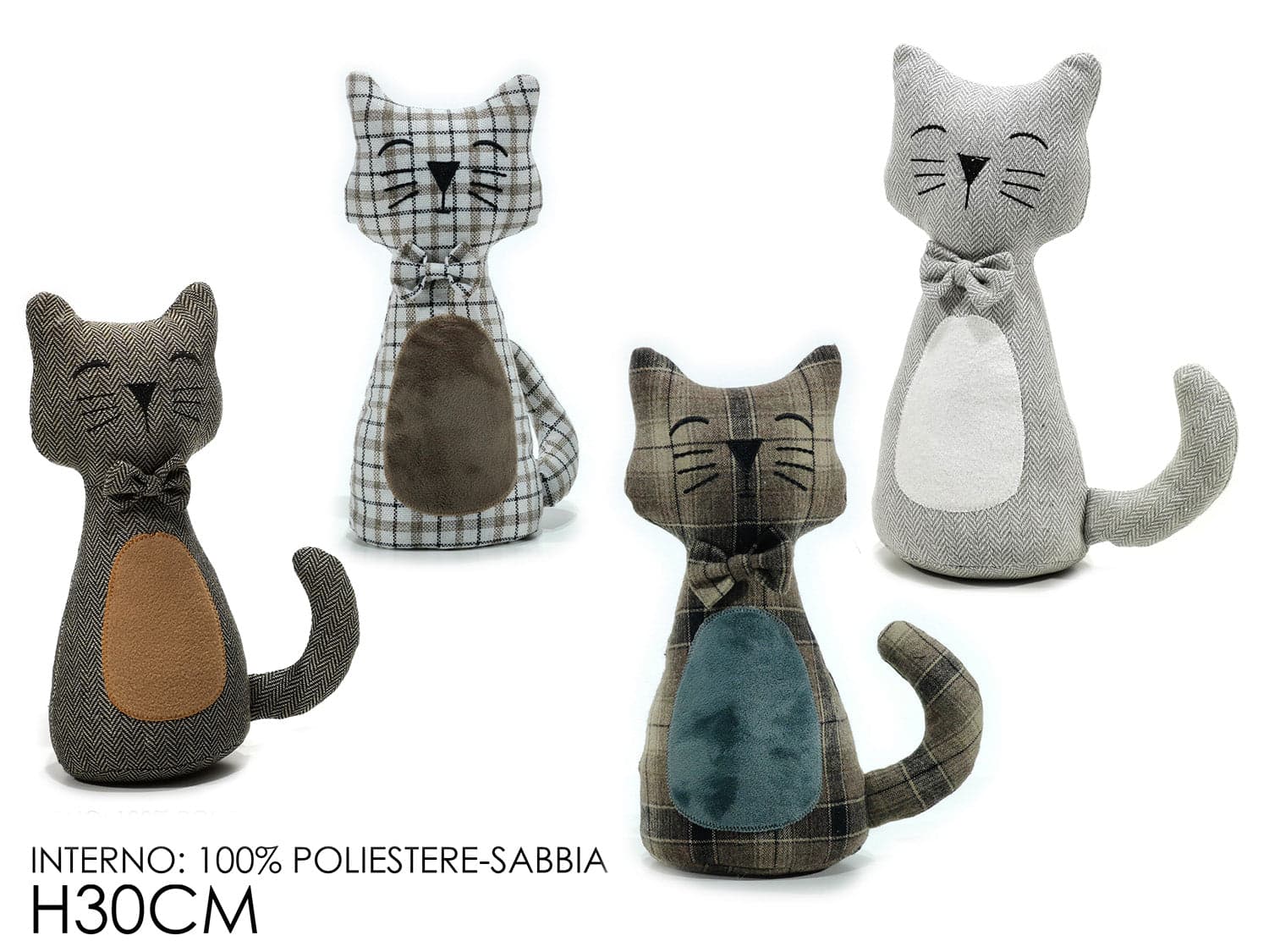 Fermaporta Gatto H30cm 4 Assortimenti