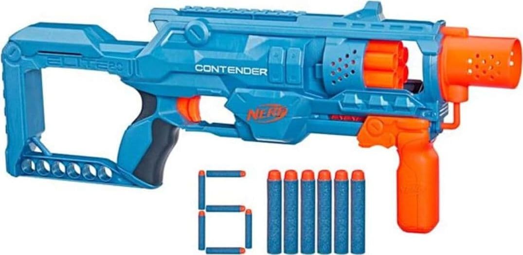 Nerf - Elite 2.0 Blaster Pistolet Contender F6787 in prodotto Centro Bimbo - Siderno, commercioVirtuoso.it