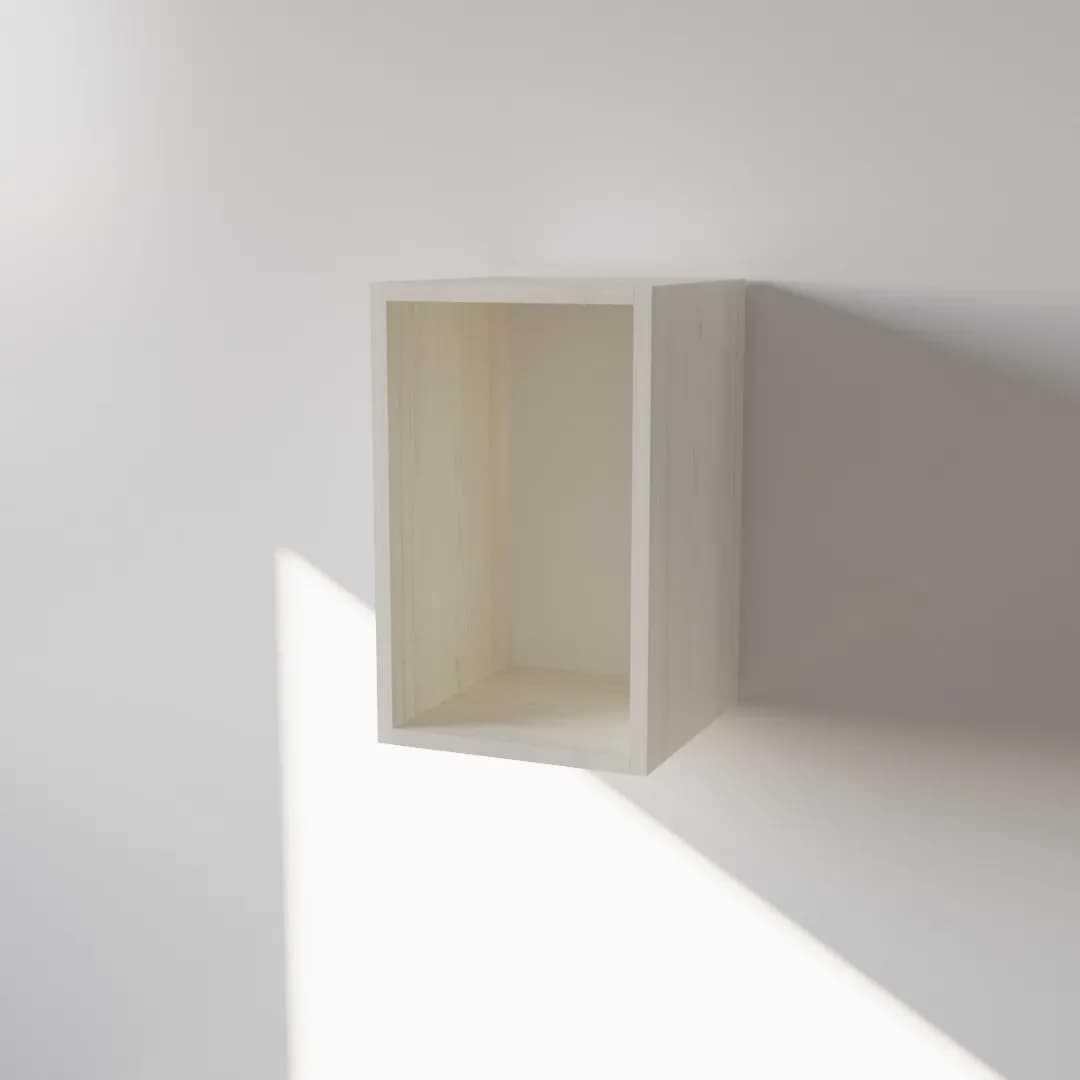 Pensile in Legno Nobilitato di Colore Larice Bianco con un Anta altezza 48 cm in prodotto Calandrelli - Napoli, commercioVirtuoso.it