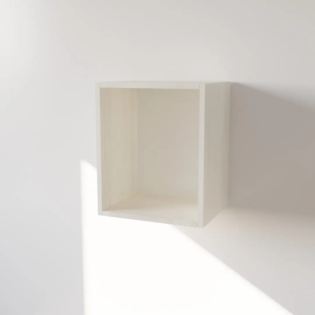 Pensile in Legno Nobilitato di Colore Larice Bianco con un Anta altezza 48 cm in prodotto Calandrelli - Napoli, commercioVirtuoso.it