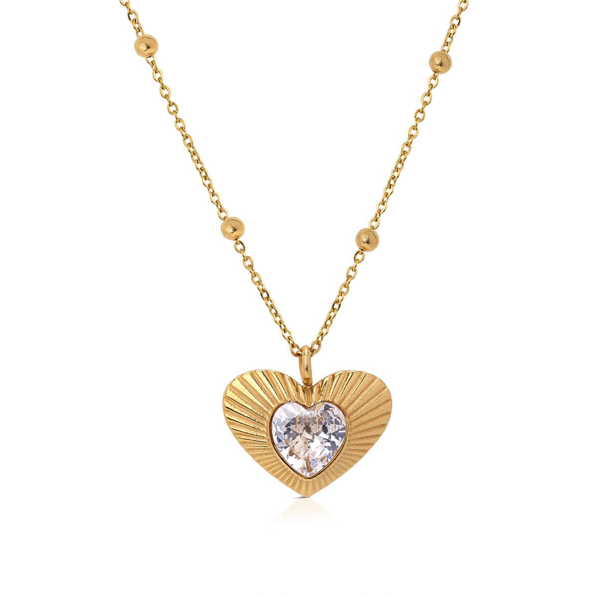 Ops Object -  Collana pendente cuore con pietra BELOVED