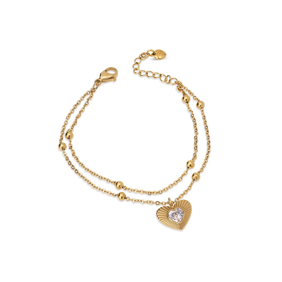 Ops Objects - Bracciale pendente cuore con pietra BELOVED in Bracciali Alba Gioielli - Casoria, commercioVirtuoso.it