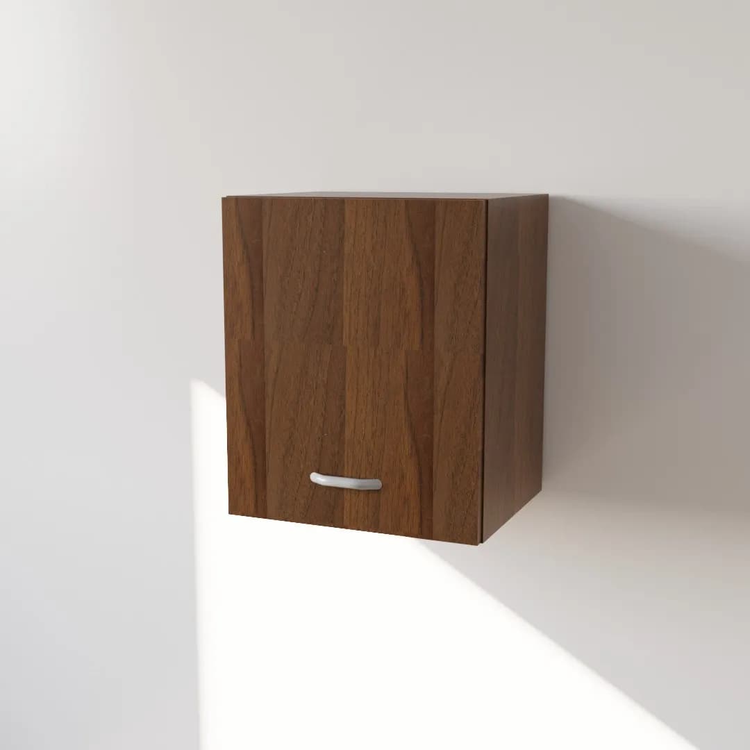 Pensile in Legno Nobilitato di Colore Noce con un Anta altezza 48 cm in prodotto Calandrelli - Napoli, commercioVirtuoso.it