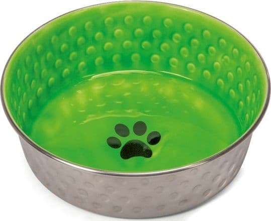 Ciotola Acciaio per cani Imac con bordo in Gomma e Finitura in Ceramica in Ciotole 101 Market - Poggibonsi, commercioVirtuoso.it