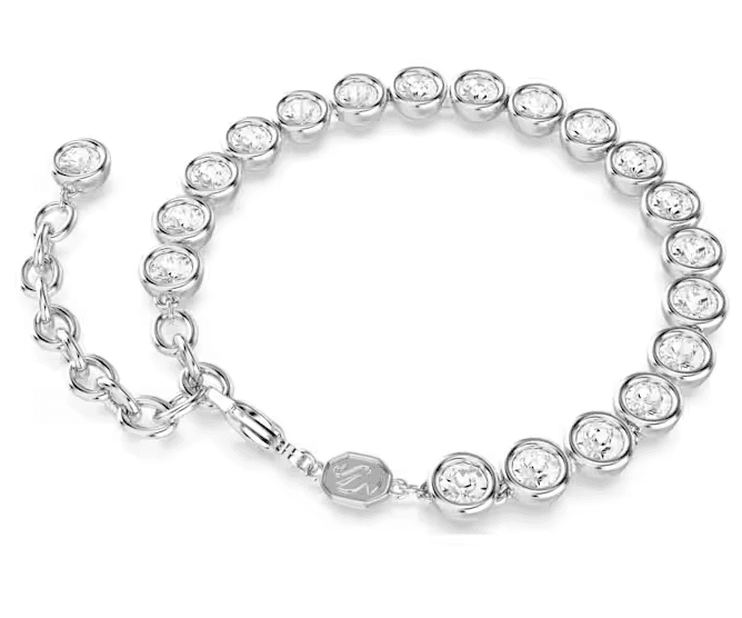 SWAROVSKI  -  Bracciale Imber Tennis Taglio tondo, Bianco, Placcato rodio in Bracciali Alba Gioielli - Casoria, commercioVirtuoso.it