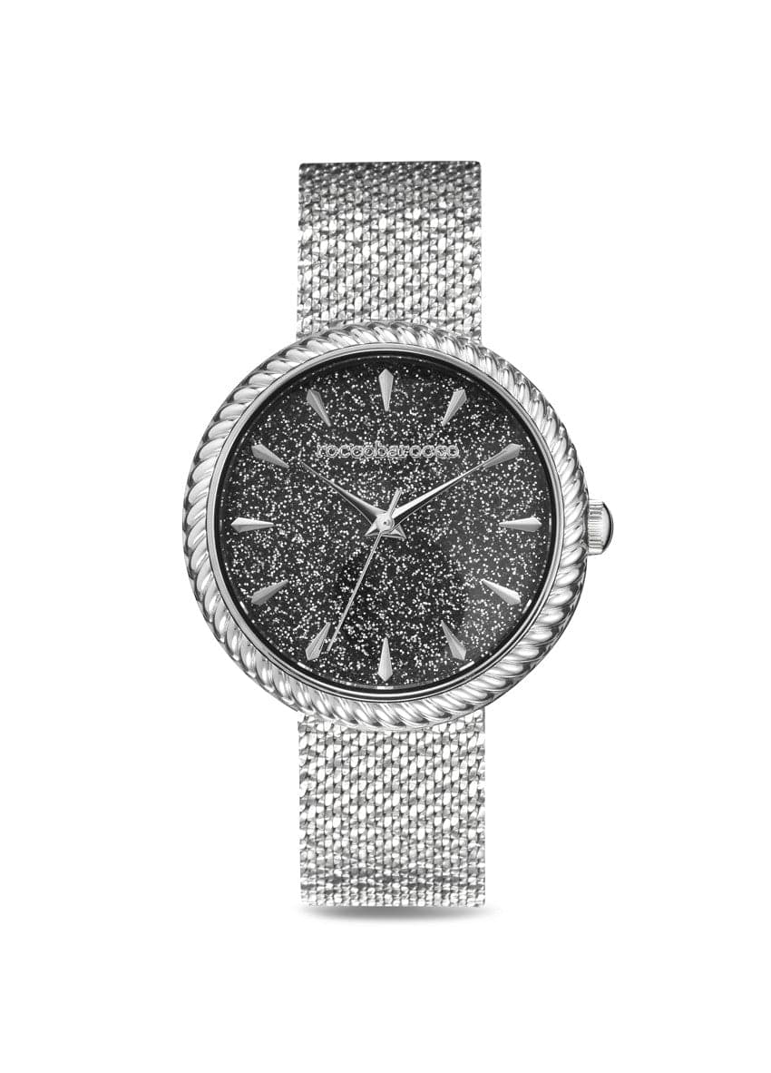 Roccobarocco  Orologio -  Stars –  Donna Fine Acciaio Argento Nero Diamond