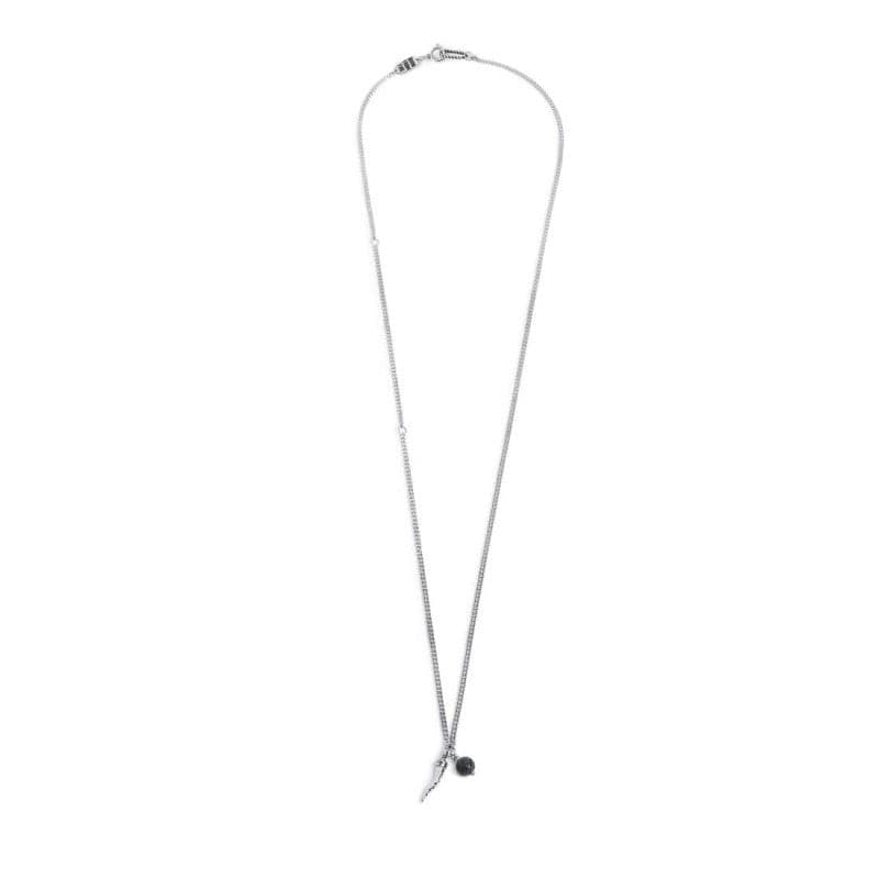 Marlù Collana corno pendente e pietra lavica in Collane Alba Gioielli - Casoria, commercioVirtuoso.it