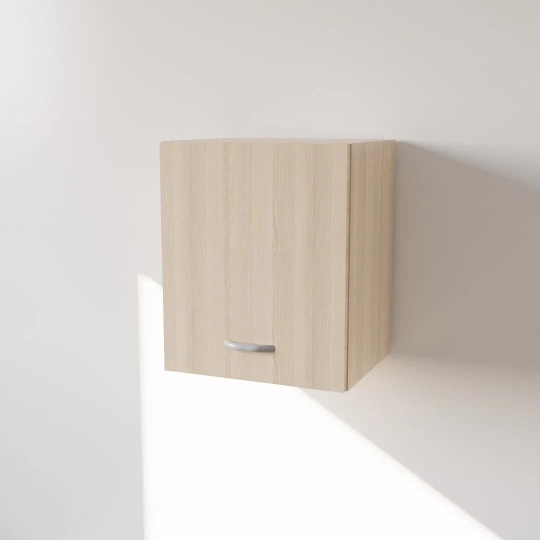 Pensile in Legno Nobilitato di Colore Rovere con un Anta altezza 48 cm in prodotto Calandrelli - Napoli, commercioVirtuoso.it