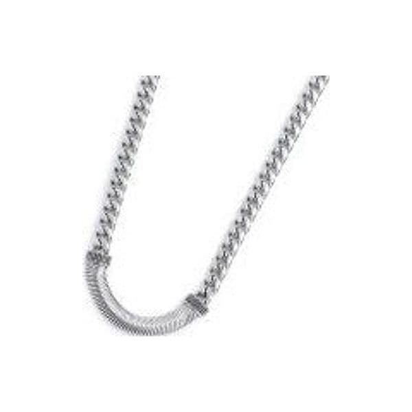Marlù   Collana catena cuban con catena snake piatta centrale in Collane Alba Gioielli - Casoria, commercioVirtuoso.it