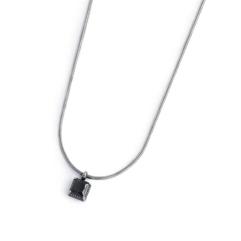 Marlù   Collana con zircone nero quadrato in Collane Alba Gioielli - Casoria, commercioVirtuoso.it