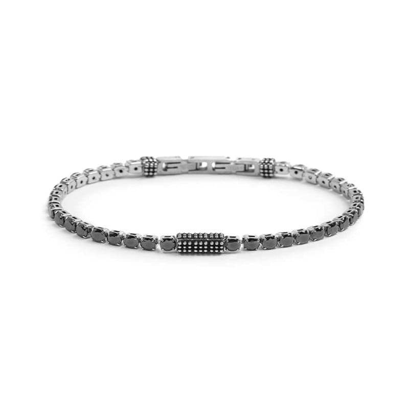 Marlù   Bracciale catena tennis con zirconi neri 4mm