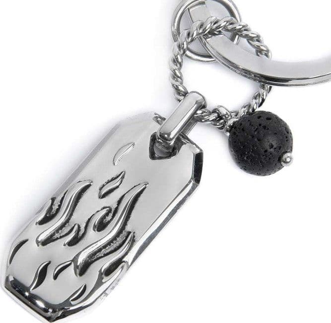 Marlù   Portachiavi con fiamme e pendente con pietra lavica in Donna Alba Gioielli - Casoria, commercioVirtuoso.it