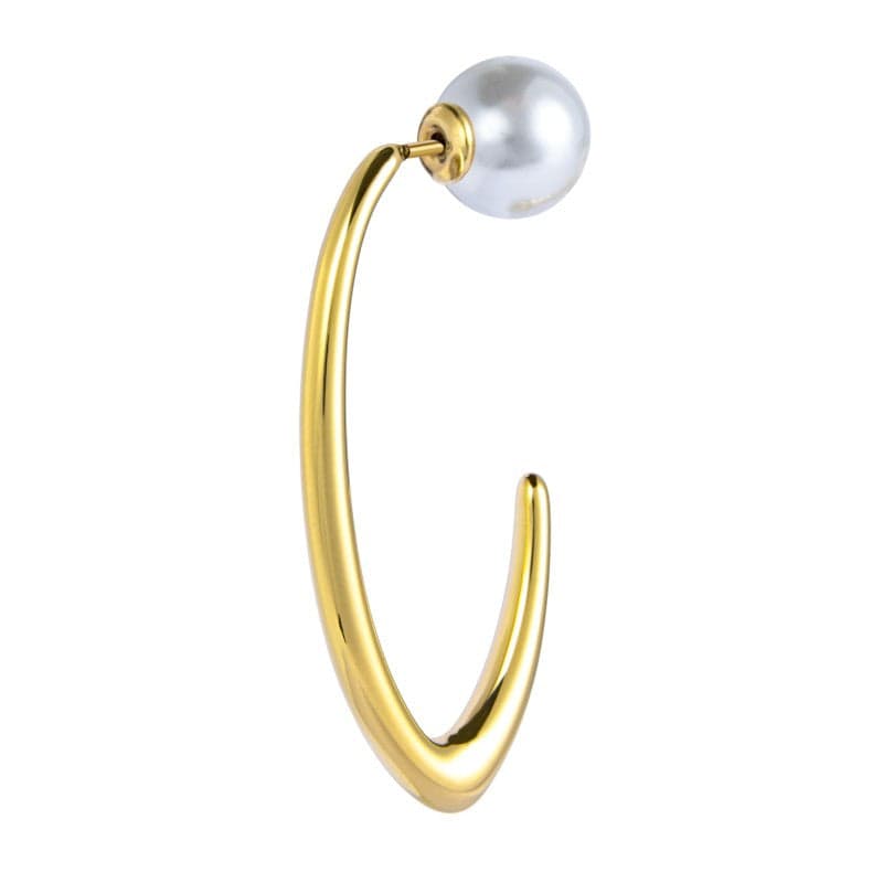 Marlù Orecchino a lobo ovale con chiusura perla in Orecchini Alba Gioielli - Casoria, commercioVirtuoso.it