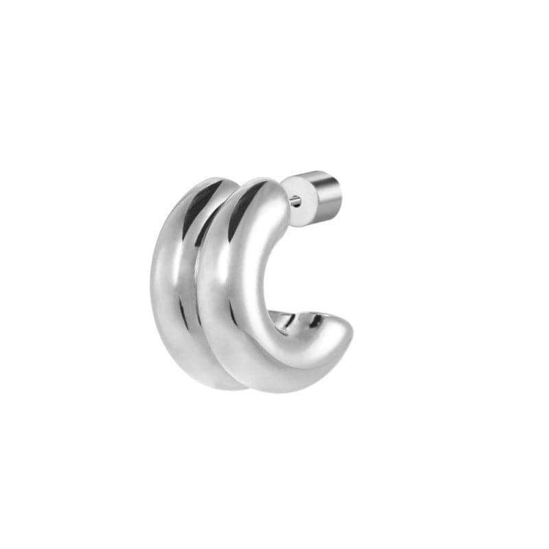 Marlù   Orecchino a lobo a cerchietto doppio 1,5cm con chiusura perla in Orecchini Alba Gioielli - Casoria, commercioVirtuoso.it