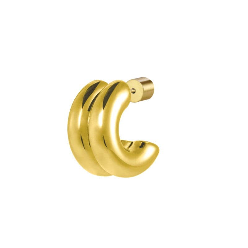 Marlù   Orecchino a lobo a cerchietto doppio 1,5cm con chiusura perla in Orecchini Alba Gioielli - Casoria, commercioVirtuoso.it