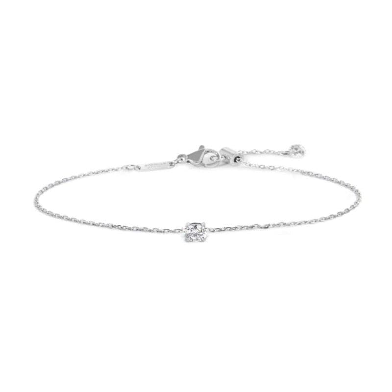 Marlù    Bracciale catena cutting cross zircone 4,25mm centrale