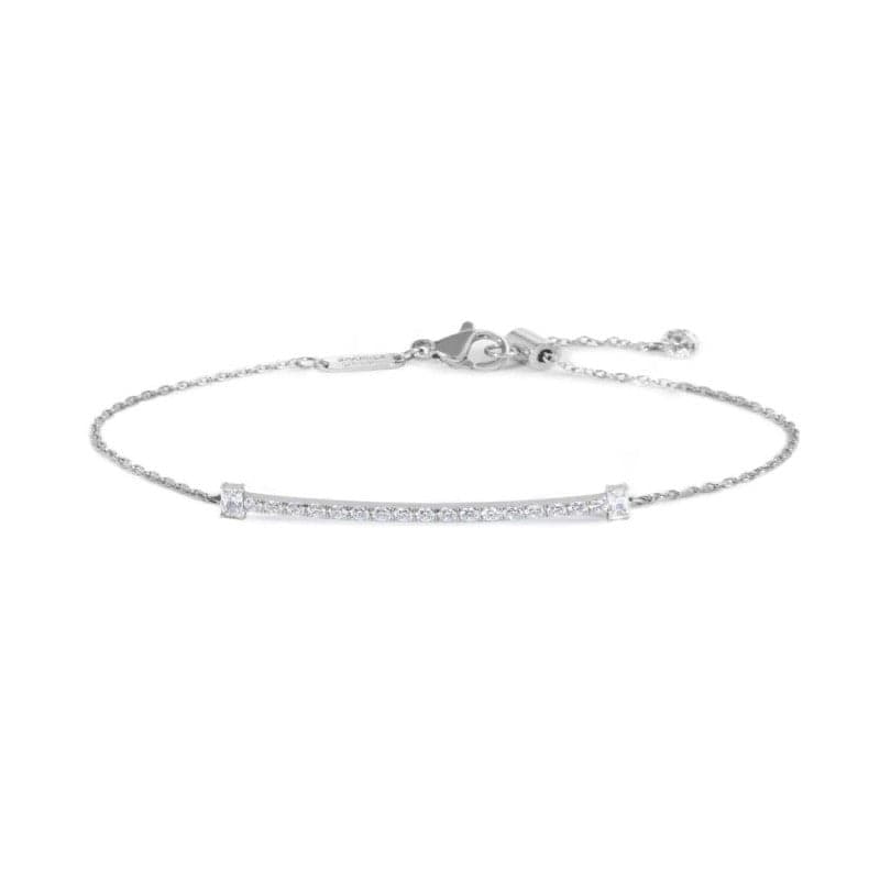 Marlù    Bracciale catena cutting cross zirconi centrali