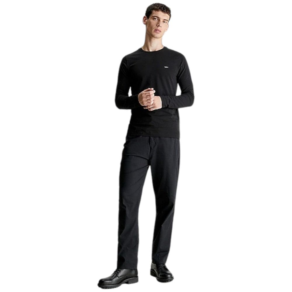 Calvin Klein t-shirt nera manica lunga Stretch slim fit K10K112725 T-shirt Calvin Klein