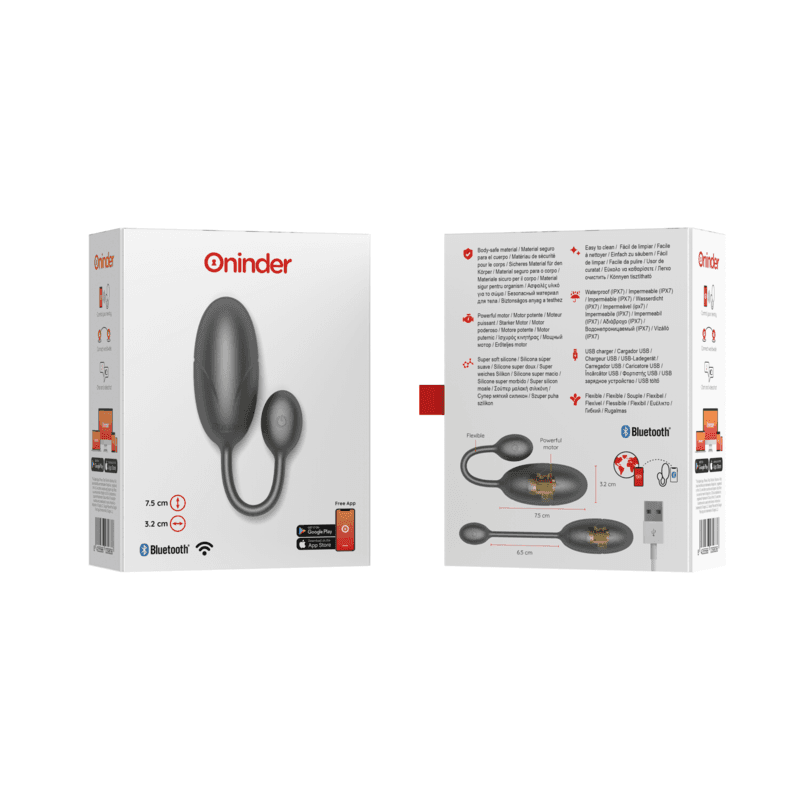 ONINDER - UOVO VIBRANTE TOKYO NERO 7,5 X 3,2 CM APP GRATUITA in Uova di Pasqua giocattolo Desideria Shop - Latina, commercioVirtuoso.it