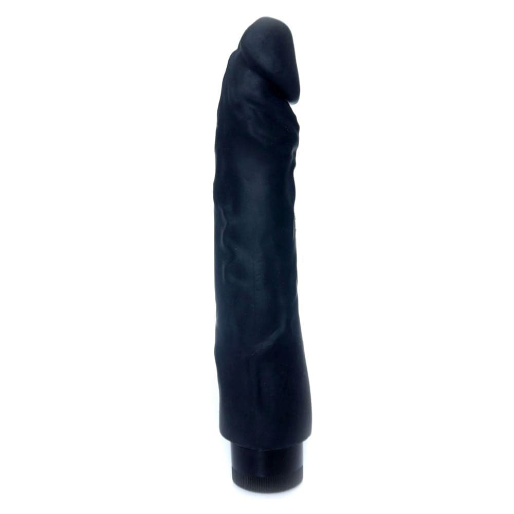 VIBRATORE FALLO REALISTICO VIBRANTE ECONOMICO MORBIDO NERO CM 22,5 X 4 in Vibratori realistici Kondorama - Martinsicuro, commercioVirtuoso.it