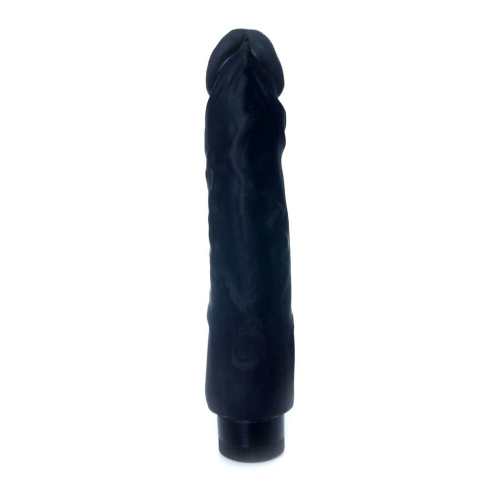 VIBRATORE FALLO REALISTICO VIBRANTE ECONOMICO MORBIDO NERO CM 22,5 X 4 in Vibratori realistici Kondorama - Martinsicuro, commercioVirtuoso.it