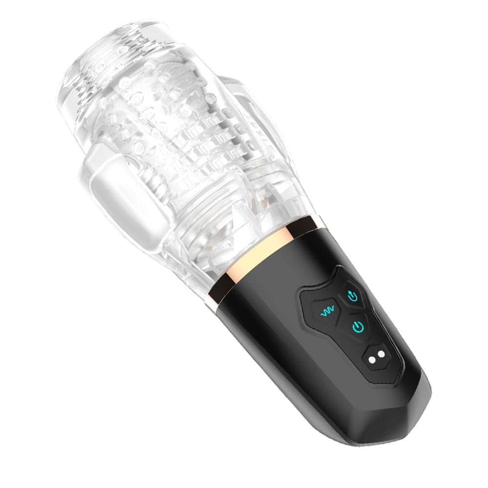 Masturbatore vibratore maschile vibrante con 10 modalità di vibrazione e 4 di aspirazione in TPE ricaricabile USB in Masturbatori a coppa manuali Kondorama - Martinsicuro, commercioVirtuoso.it