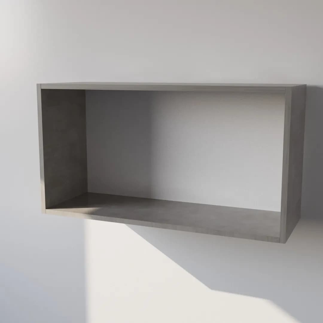Pensile in Legno Nobilitato di Colore Cemento con Ante altezza 48 cm in prodotto Calandrelli - Napoli, commercioVirtuoso.it