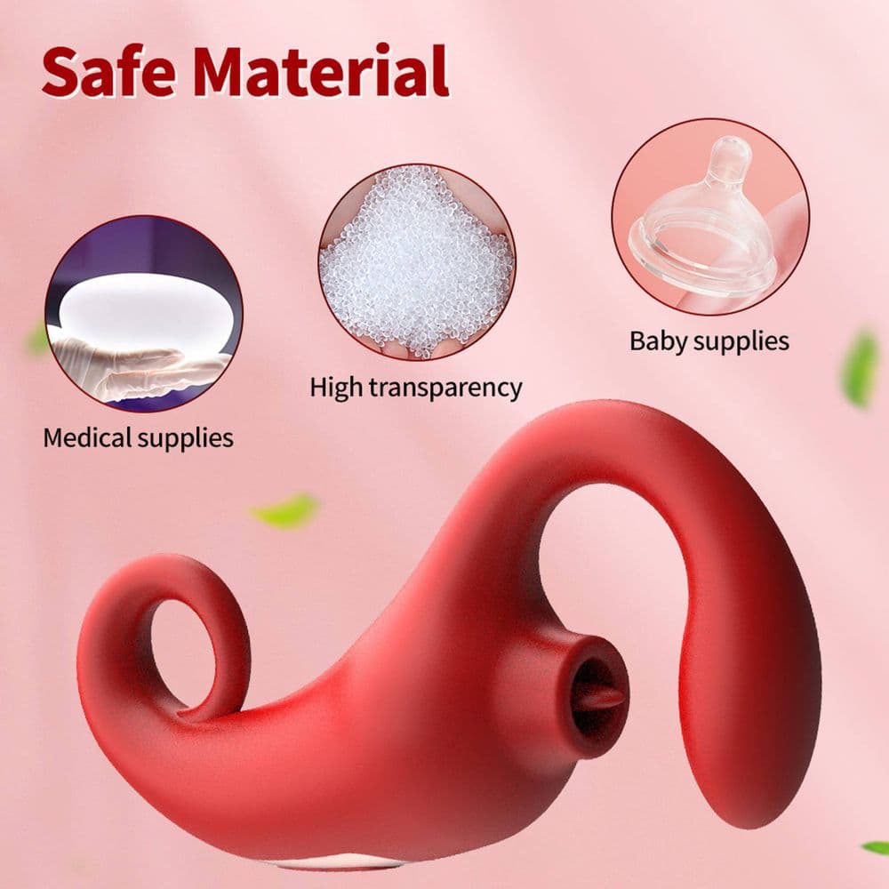 Stimolatore vaginale vibratore clitorideo in silicone ricaricabile USB con lingua in Succhia clitoride Kondorama - Martinsicuro, commercioVirtuoso.it